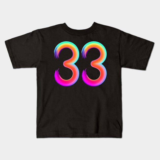 brushed 33 Kids T-Shirt by MplusC